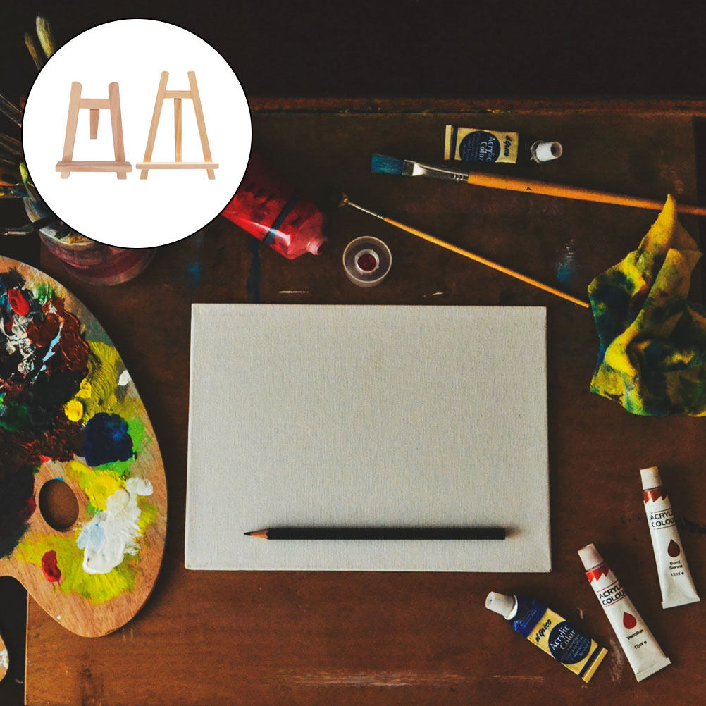 Kids Outdoor Easel - ขาตั้งวาดภาพ 2 ชิ้น สำหรับใช้งานกลางแจ้งและในร่ม ขาตั้งวาดภาพสำหรับเด็ก ขาตั้งไม้แบบสามขา