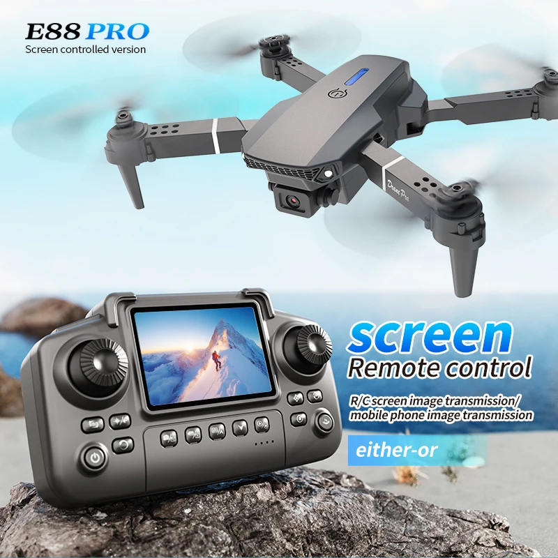 Kids Outdoor Entertainment - Professional E88 PRO Drone หน้าจอ 8K