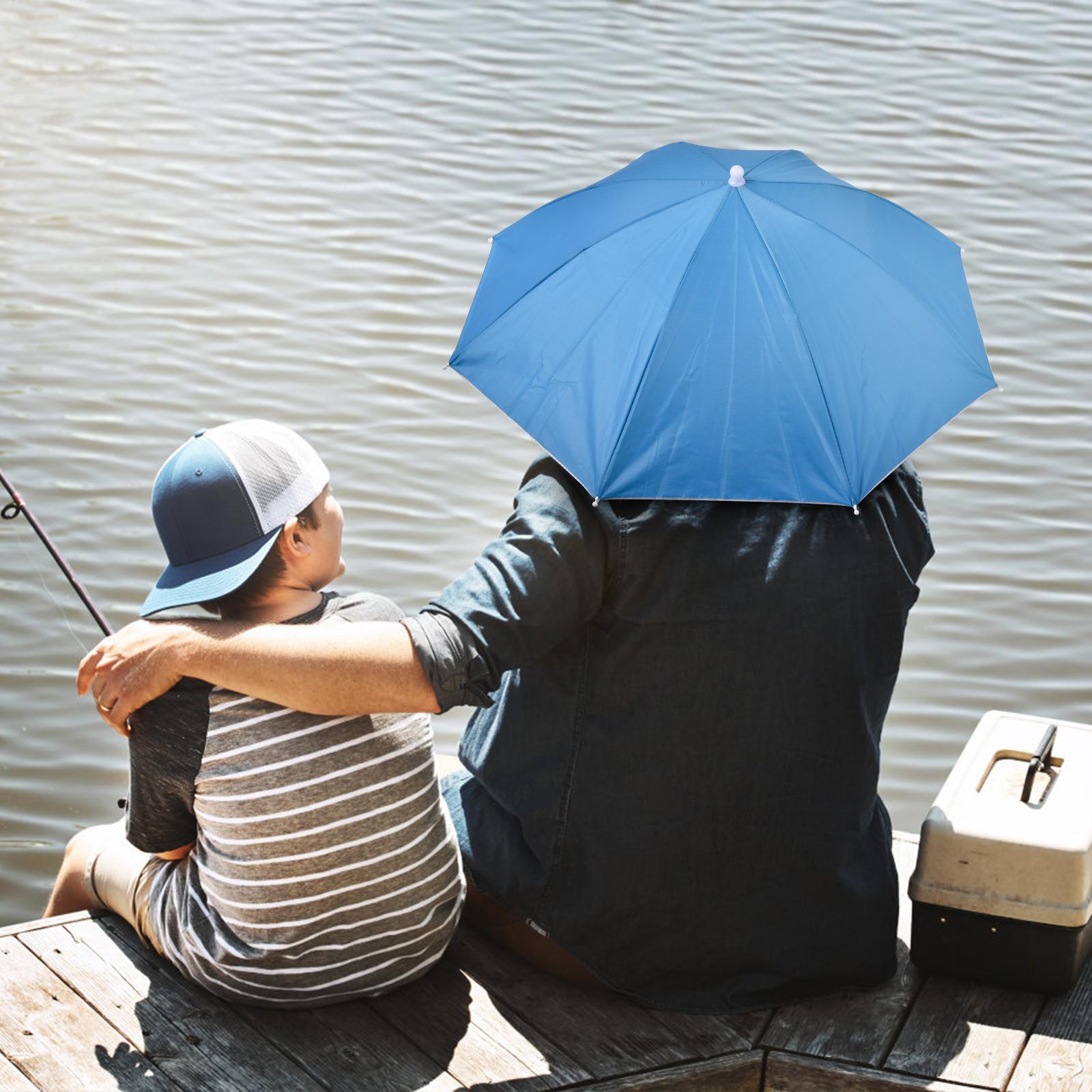Kids Outdoor Umbrella - หมวกร่มตกปลากิจกรรมกลางแจ้งป้องกันแสงแดดหมวกพับแคมป์ปิ้งตกปลา Headwear หมวกชายหาดป้องกันรังสียูวีสําหรับผู้ใหญ่เด็ก