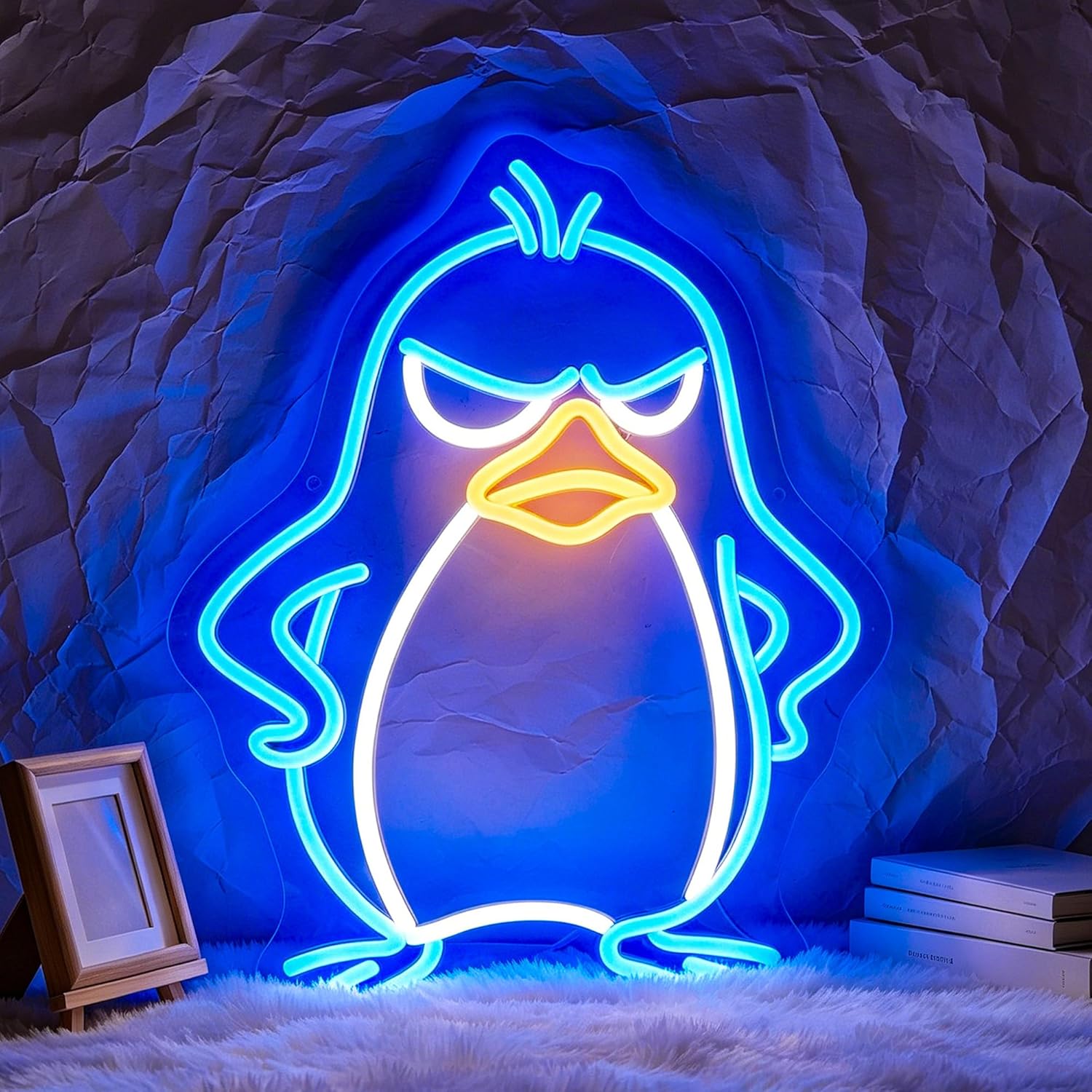 Kids Outdoor Zoo - ป้ายไฟนีออนรูปเพนกวิน ไฟ LED นีออนแบบใช้ USB สำหรับตกแต่งสวนสัตว์