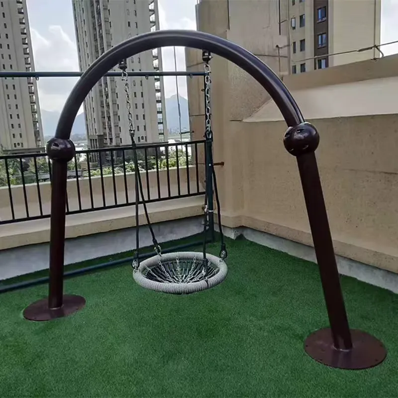 Kids Outdoor Nest Swing - ชุดชิงช้ากลางแจ้งแบบแขวนทรงกลมสำหรับเด็ก เก้าอี้แขวนสำหรับเล่นในสวน อุปกรณ์สนามเด็กเล่นสำหรับสนามหลังบ้าน