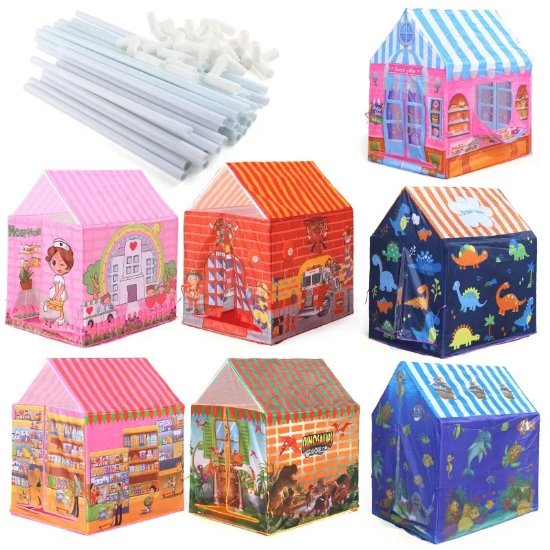 Kids Outdoor Cubby House - เด็กเต็นท์รถในร่มของเล่นเล่นเต็นท์แบบพกพาเต็นท์เด็ก Cubby Play House เด็กของขวัญของเล่นกลางแจ้งเต็นท์ปราสาท