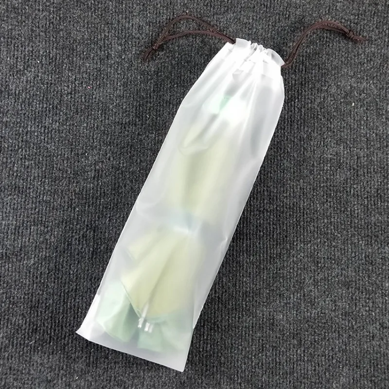 Kids Outdoor Umbrella - 2 ชิ้นโปร่งแสง Drawstring Frosted กระเป๋าเก็บสําหรับร่มแบบพกพาเด็กร่มกลางแจ้งป้องกันรอยขีดข่วนกันฝุ่นแขนสีขาว