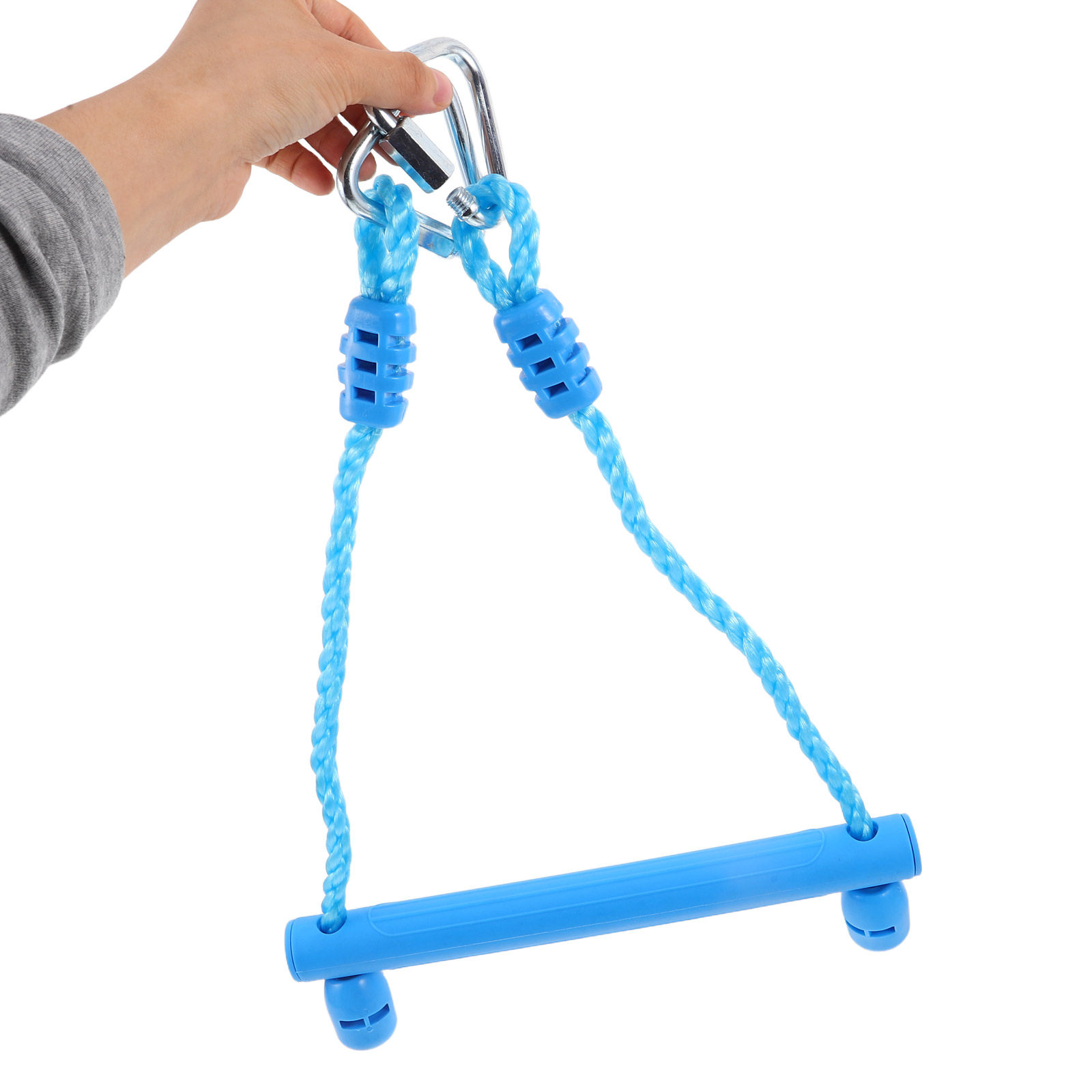 Kids Outdoor Monkey Bars - อุปกรณ์ปีนป่ายสำหรับเด็กแบบติดตั้งในร่ม สีฟ้า ชุดปีนป่ายพร้อมชิงช้าและอุปกรณ์เสริมสำหรับสนามหลังบ้าน