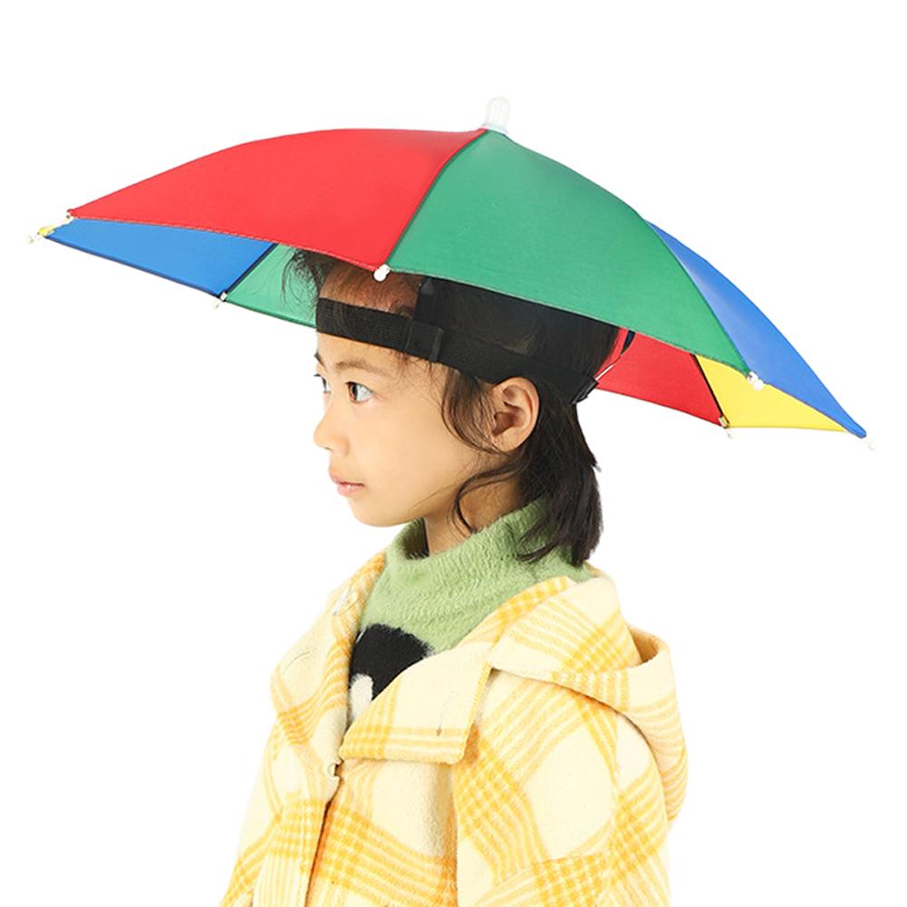 Kids Outdoor Umbrella - หมวกร่มพับได้สำหรับเด็ก, หมวกกันน็อคตกปลากลางแจ้งหมวกคลุมศีรษะกันน้ำหมวกหมวกชายทะเล Topi kamping แสงแดด