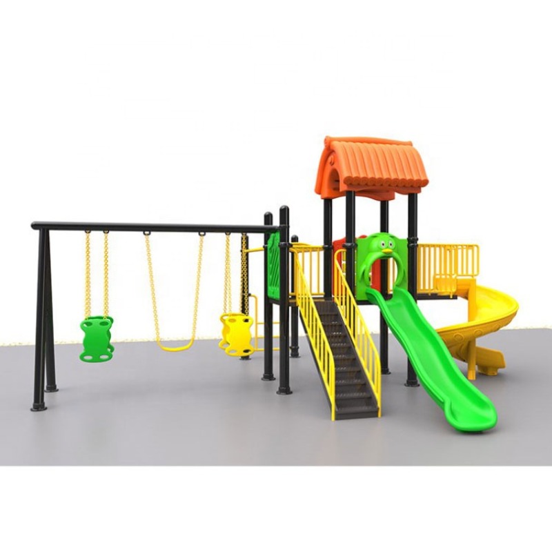 Kids Outdoor Slide Set - ชุดเครื่องเล่นชิงช้าและสไลเดอร์กลางแจ้งสำหรับเด็ก ราคาส่งถูก