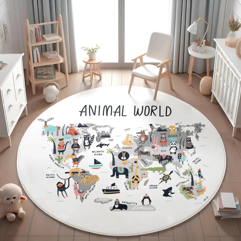 พรมลายสวนสัตว์การ์ตูน - พรมปูพ - Kids Outdoor Zoo บทวิจารณ์และราคา