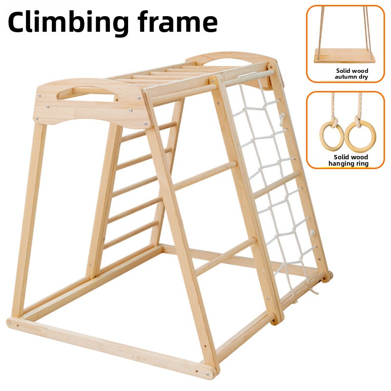 ชุดเครื่องเล่นเด็กแบบรวม  ไม้เ - Kids Outdoor Jungle Gym With Slide บทวิจารณ์และราคา