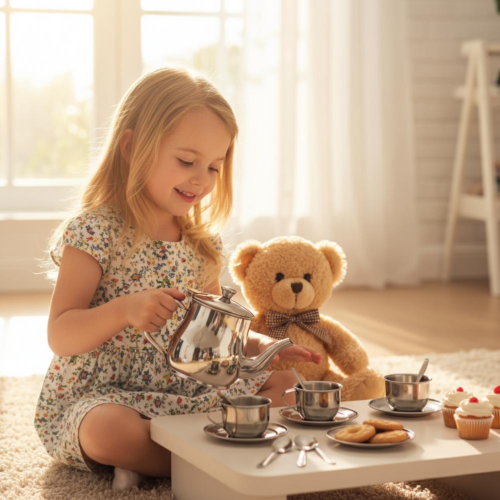 ชุดน้ำชาสแตนเลสสำหรับเด็ก ของเ - Kids Outdoor Kitchen Diy บทวิจารณ์และราคา
