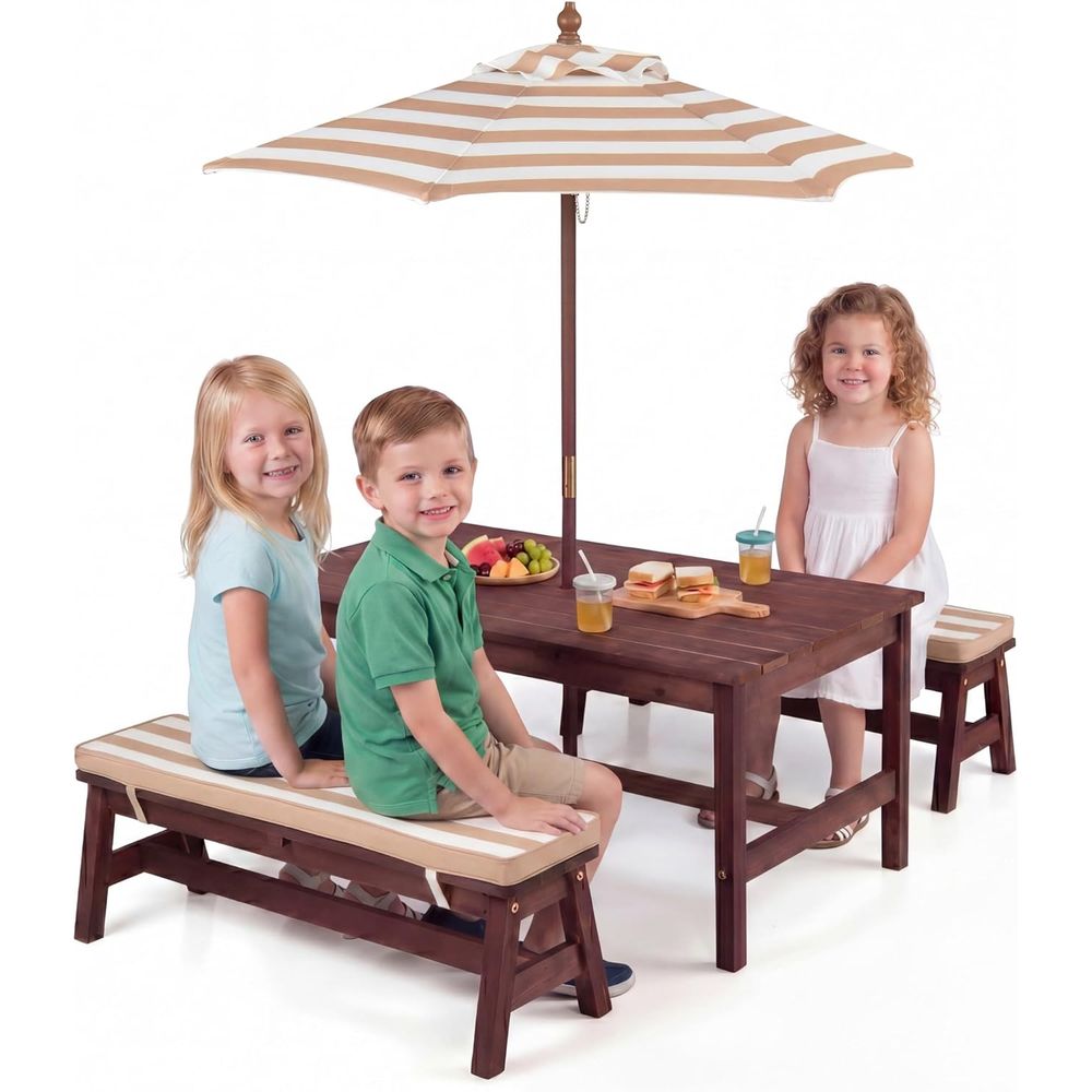 โต๊ะปิกนิกสำหรับเด็ก โต๊ะขนาดใ - Kids Outdoor Umbrella บทวิจารณ์และราคา