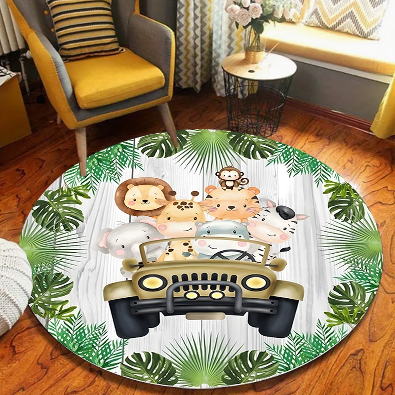 พรมปูพื้นลายสัตว์ซาฟารีน่ารัก  - Kids Outdoor Zoo บทวิจารณ์และราคา