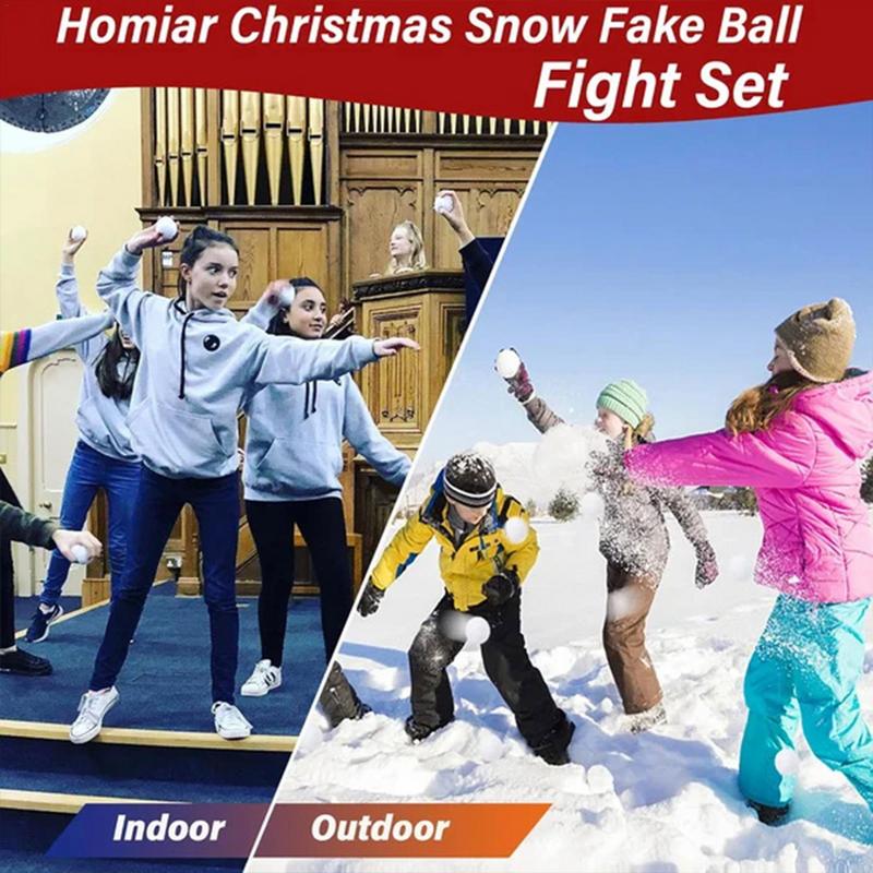 ลูกบอลหิมะปลอม20ชิ้นลูกบอลหิมะ - Kids Indoor Outdoor Games บทวิจารณ์และราคา