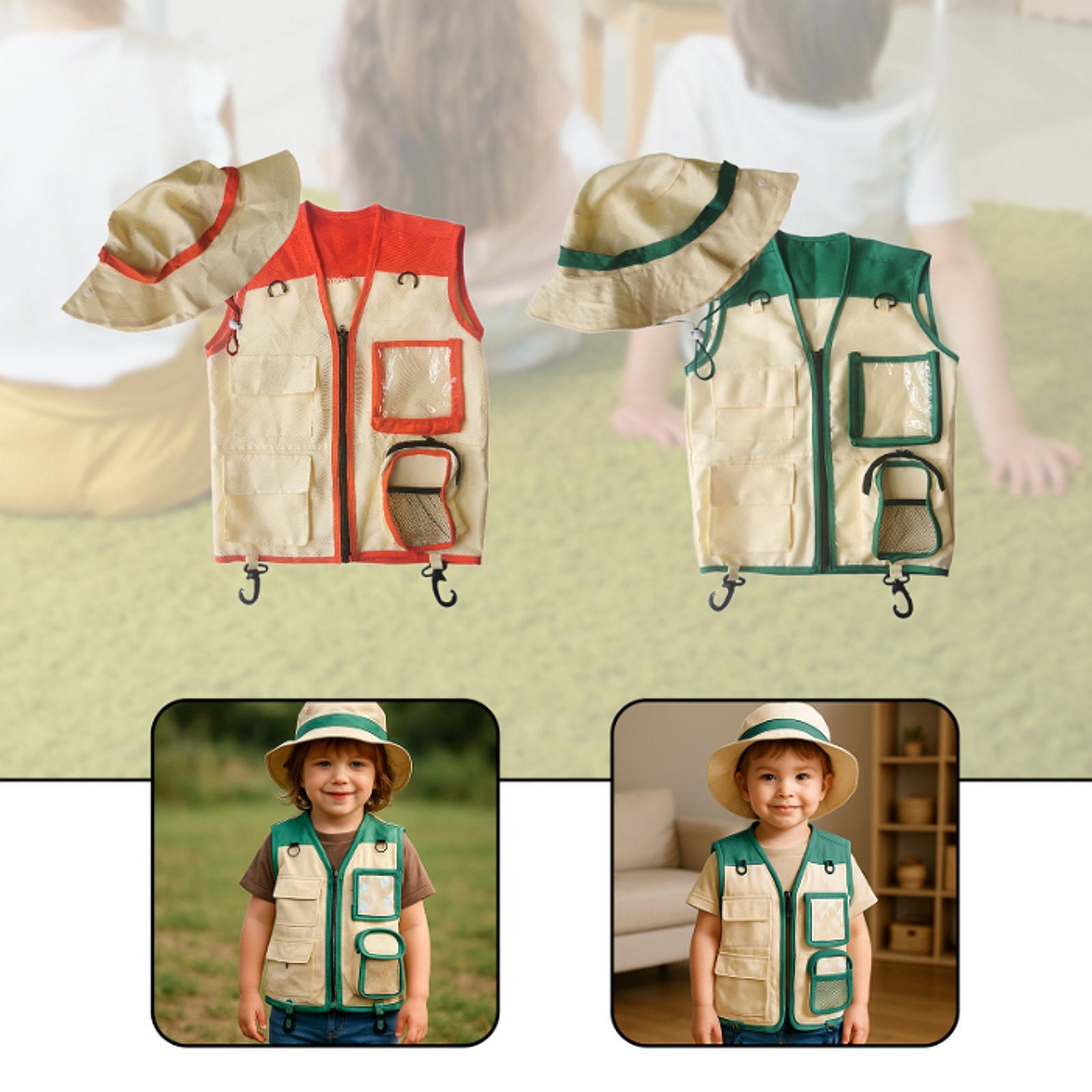 ชุดเสื้อกั๊กและหมวกเด็กนักสำรว - Kids Outdoor Zoo บทวิจารณ์และราคา