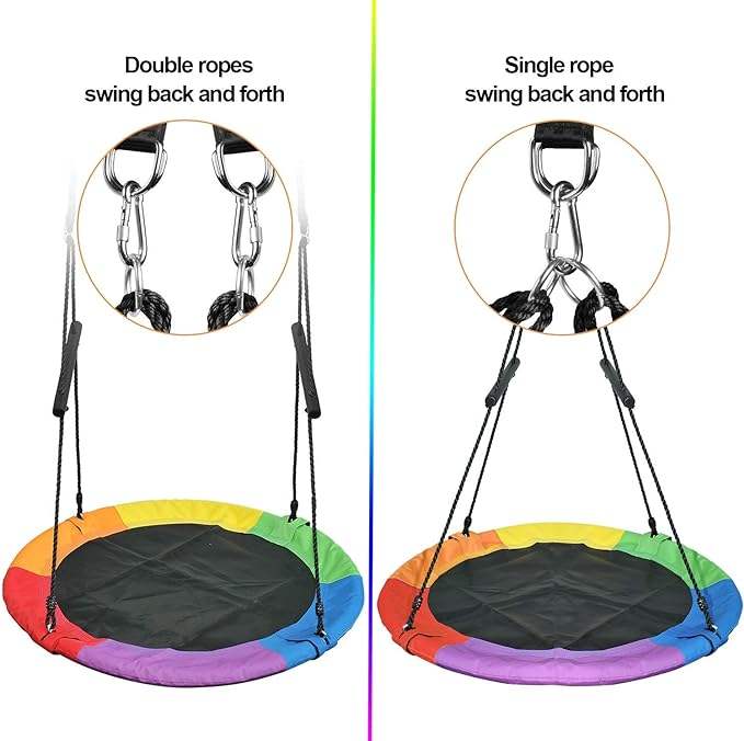 ชิงช้าตาข่ายรูปต้นไม้แบบแขวนสำ - Kids Outdoor Nest Swing บทวิจารณ์และราคา
