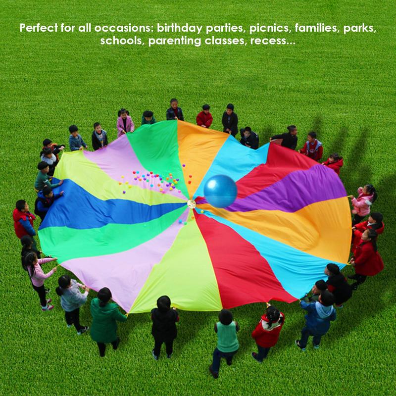ร่มชูชีพสีรุ้งสำหรับเด็กพัฒนาก - Kids Outdoor Umbrella บทวิจารณ์และราคา