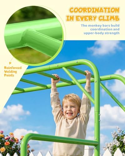 ชุดบาร์ลิงสำหรับเล่นกลางแจ้ง พ - Kids Outdoor Monkey Bars บทวิจารณ์และราคา