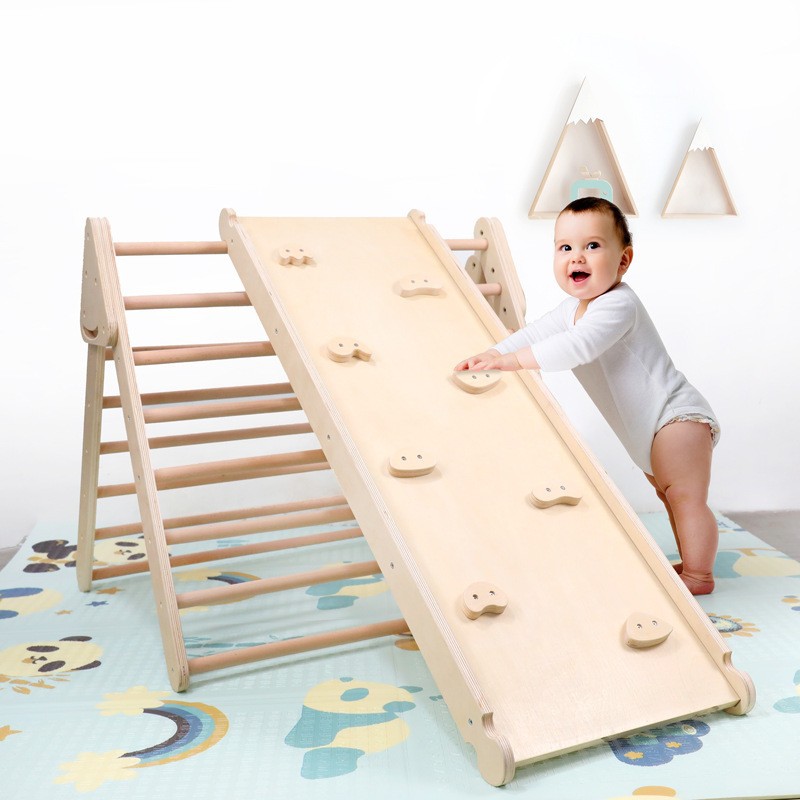 ชุดเครื่องเล่นสนามเด็กเล่นกลาง - Kids Outdoor Jungle Gym With Slide บทวิจารณ์และราคา