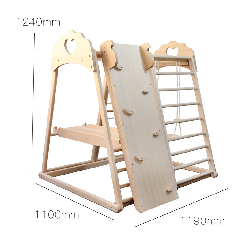 ชุดเครื่องเล่นสนามเด็กเล่นกลาง - Kids Outdoor Jungle Gym With Slide บทวิจารณ์และราคา