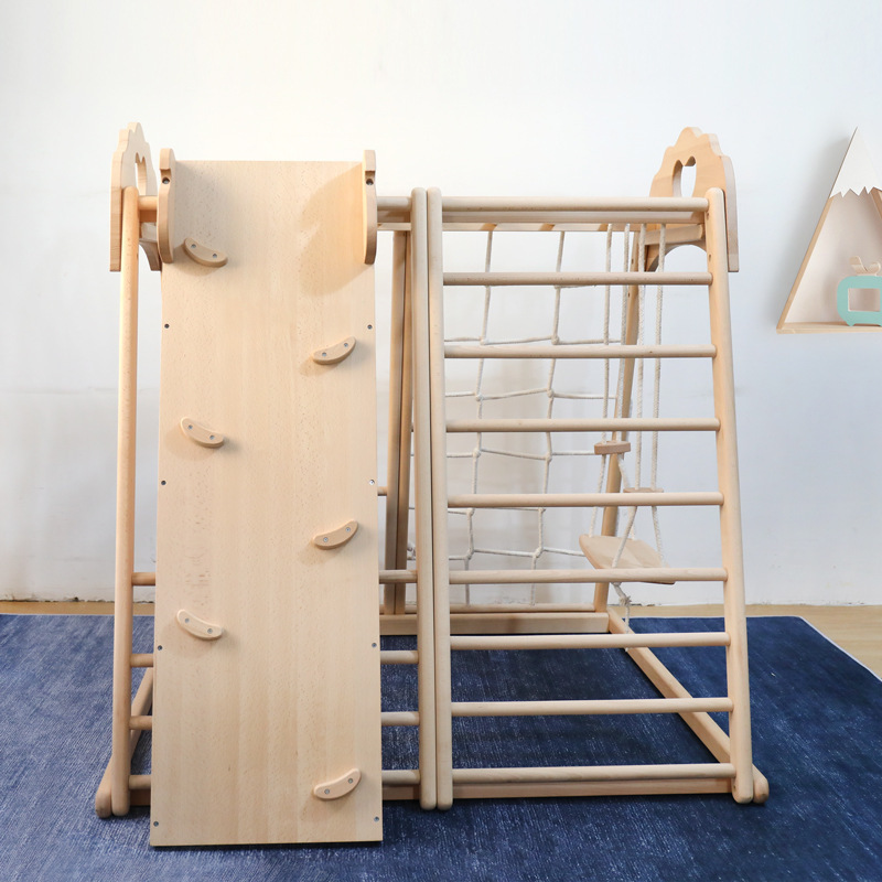 ชุดเครื่องเล่นสนามเด็กเล่นกลาง - Kids Outdoor Jungle Gym With Slide บทวิจารณ์และราคา
