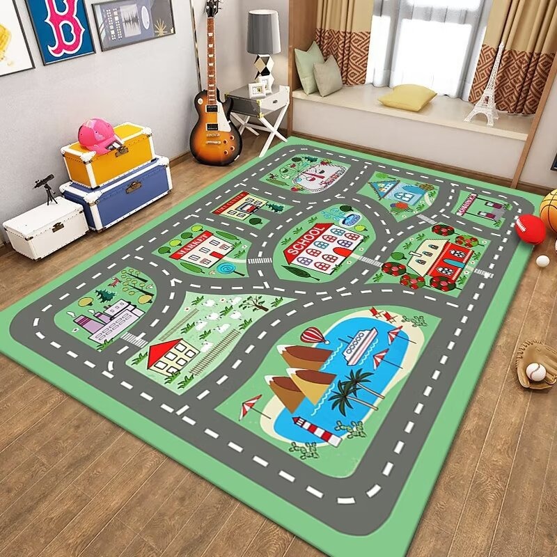 พรมปูพื้นลายถนนสำหรับเด็กเล่น  - Kids Outdoor Zoo บทวิจารณ์และราคา