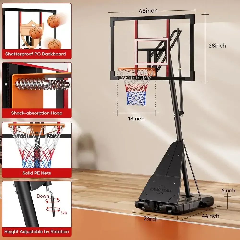 ห่วงบาสเกตบอลกลางแจ้งปรับระดับ - Basketball Hoop Outdoor บทวิจารณ์และราคา