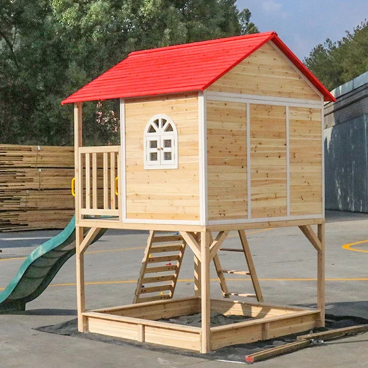 l สนามเด็กเล่นไม้กลางแจ้ง Play - Kids Outdoor Cubby House บทวิจารณ์และราคา