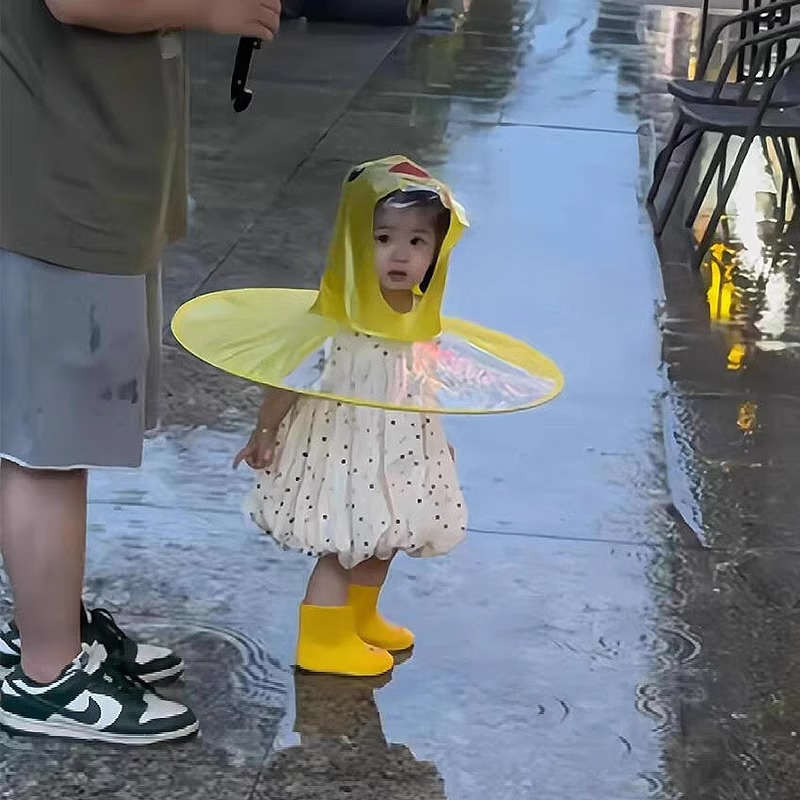 เสื้อกันฝนเด็กทรงยูเอฟโอ หมวกเ - Kids Outdoor Umbrella บทวิจารณ์และราคา