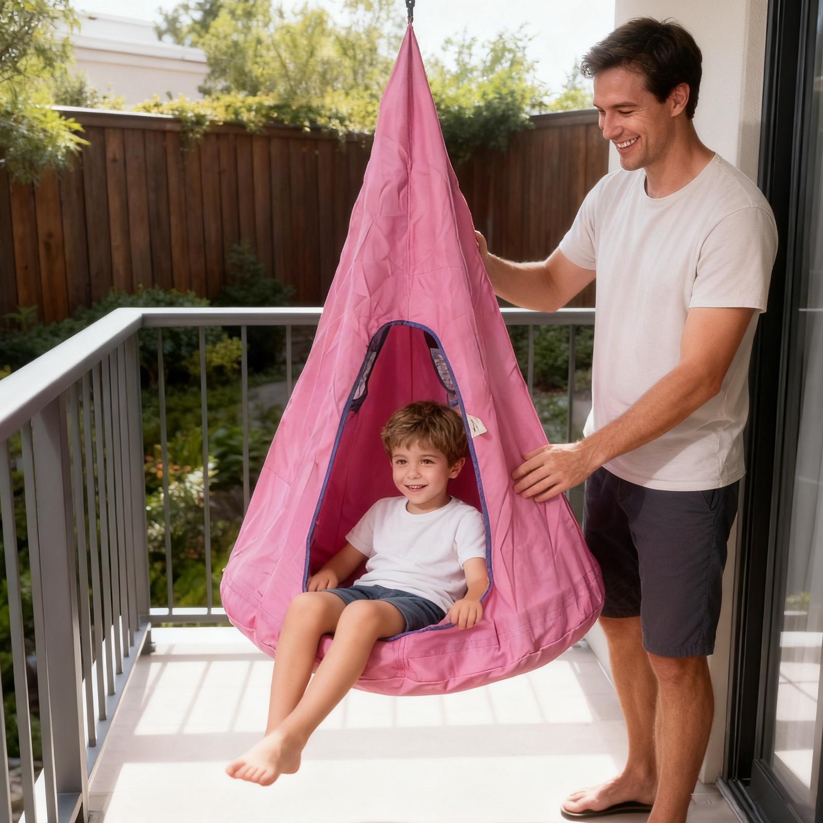 เปลญวนเด็กแบบมีเบาะรองนั่ง รับ - Kids Outdoor Nest Swing บทวิจารณ์และราคา