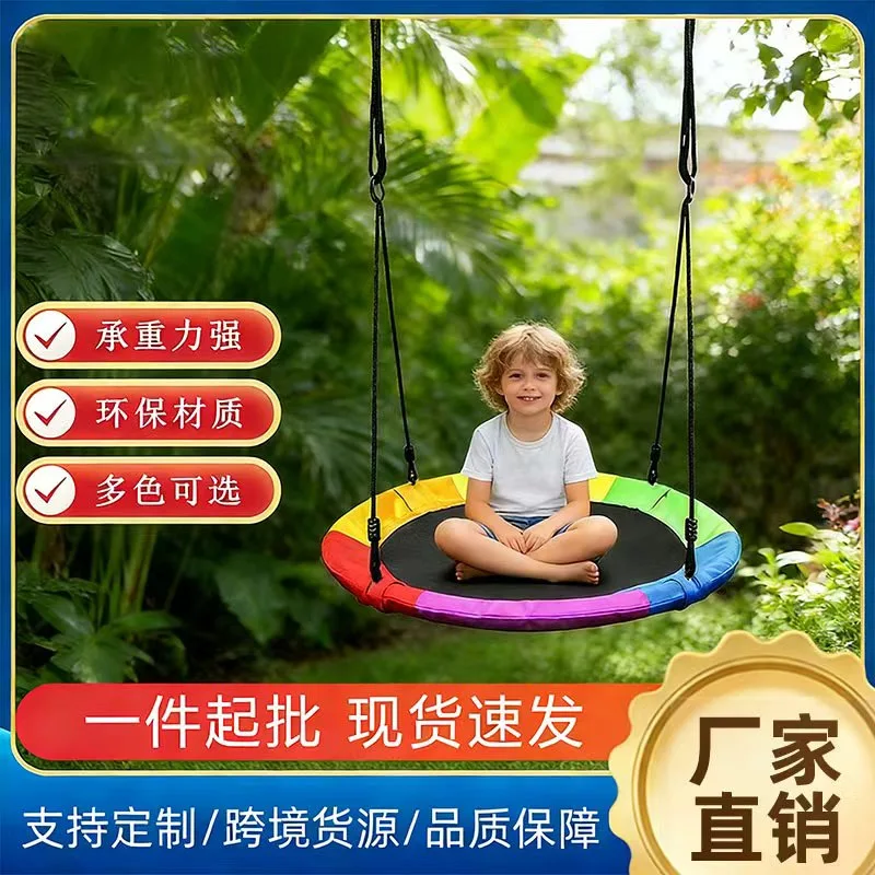 เปลญวนรังนกแบบตาข่ายสำหรับใช้ใ - Kids Outdoor Nest Swing บทวิจารณ์และราคา