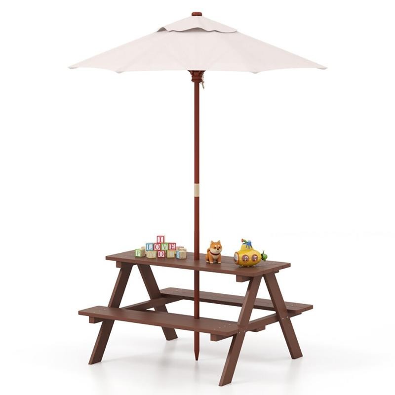 ชุดโต๊ะปิกนิกสำหรับเด็ก 4 ที่น - Kids Outdoor Umbrella บทวิจารณ์และราคา