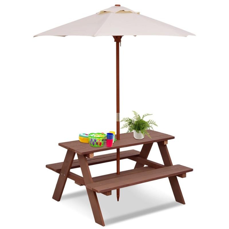 ชุดโต๊ะปิกนิกสำหรับเด็ก 4 ที่น - Kids Outdoor Umbrella บทวิจารณ์และราคา