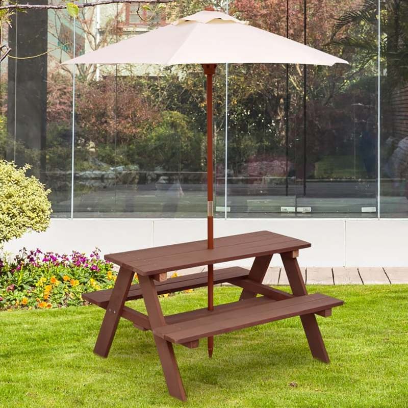 ชุดโต๊ะปิกนิกสำหรับเด็ก 4 ที่น - Kids Outdoor Umbrella บทวิจารณ์และราคา
