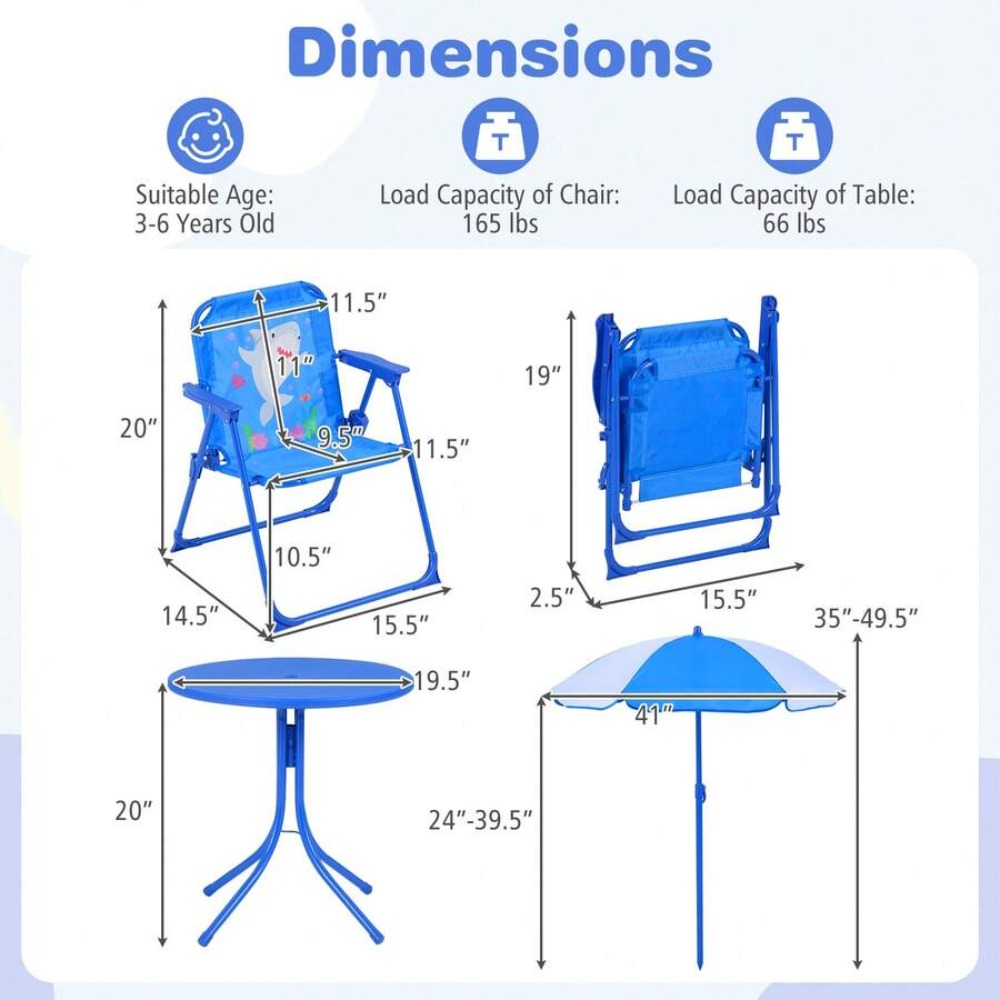 ชุดโต๊ะปิกนิกสำหรับเด็กพร้อมเก - Kids Outdoor Chair And Table บทวิจารณ์และราคา