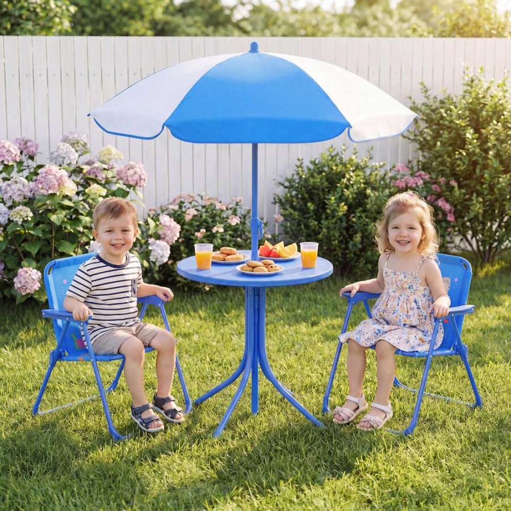 ชุดโต๊ะปิกนิกสำหรับเด็กพร้อมเก - Kids Outdoor Chair And Table บทวิจารณ์และราคา